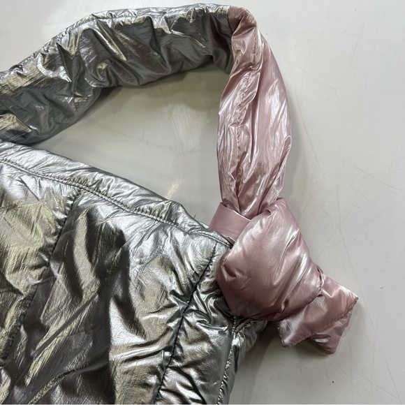 caraa sport women’s silver pink puffer shoulder bag new L70-19 - Picture 4 of 5